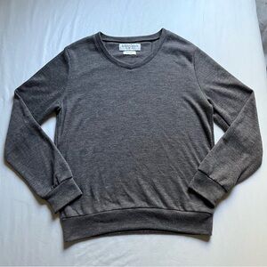 MIZZEN +‎ MAIN grey V-neck long sleeve pullover sweater